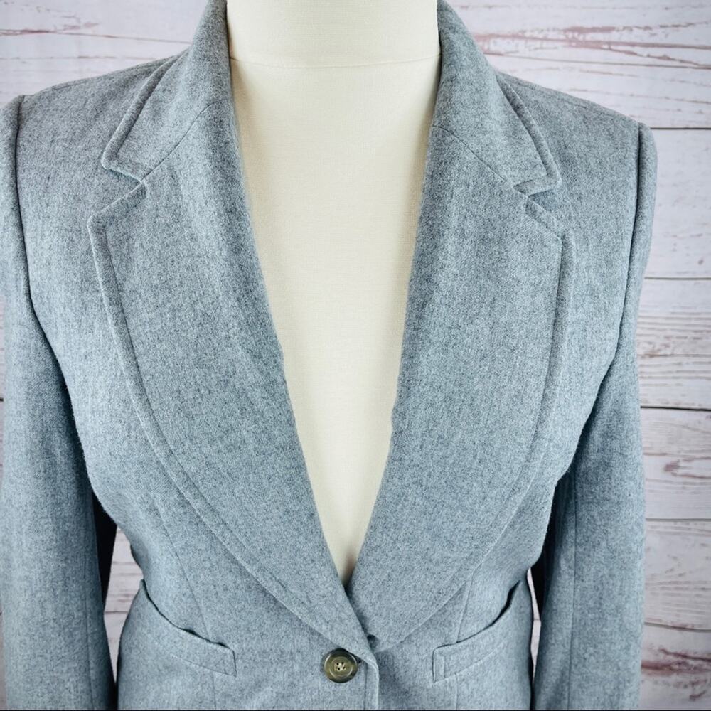 Pendleton grey wool single button vintage jacket - image 2